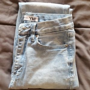 YMI Light Wash Distressed Skinny Jeans